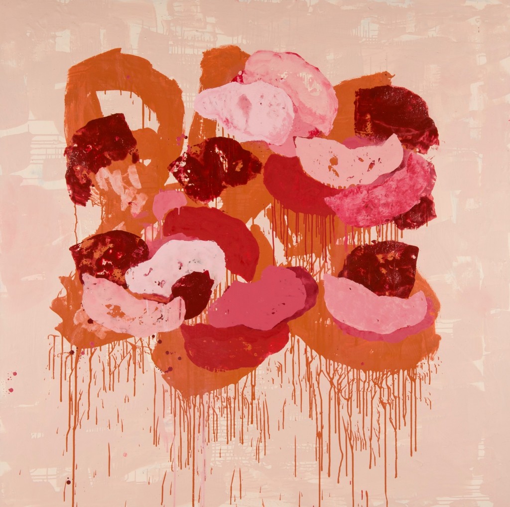 Huile sur toile, technique mixte, 160 x 160 cm, 2015