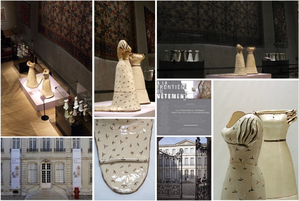 "Joséphine & Merveilleuses", créations robes céramique échelle 1 pour l'exposition "À la frontière du vêtement", Musée des Arts décoratifs et des Tissus de Lyon, 2007